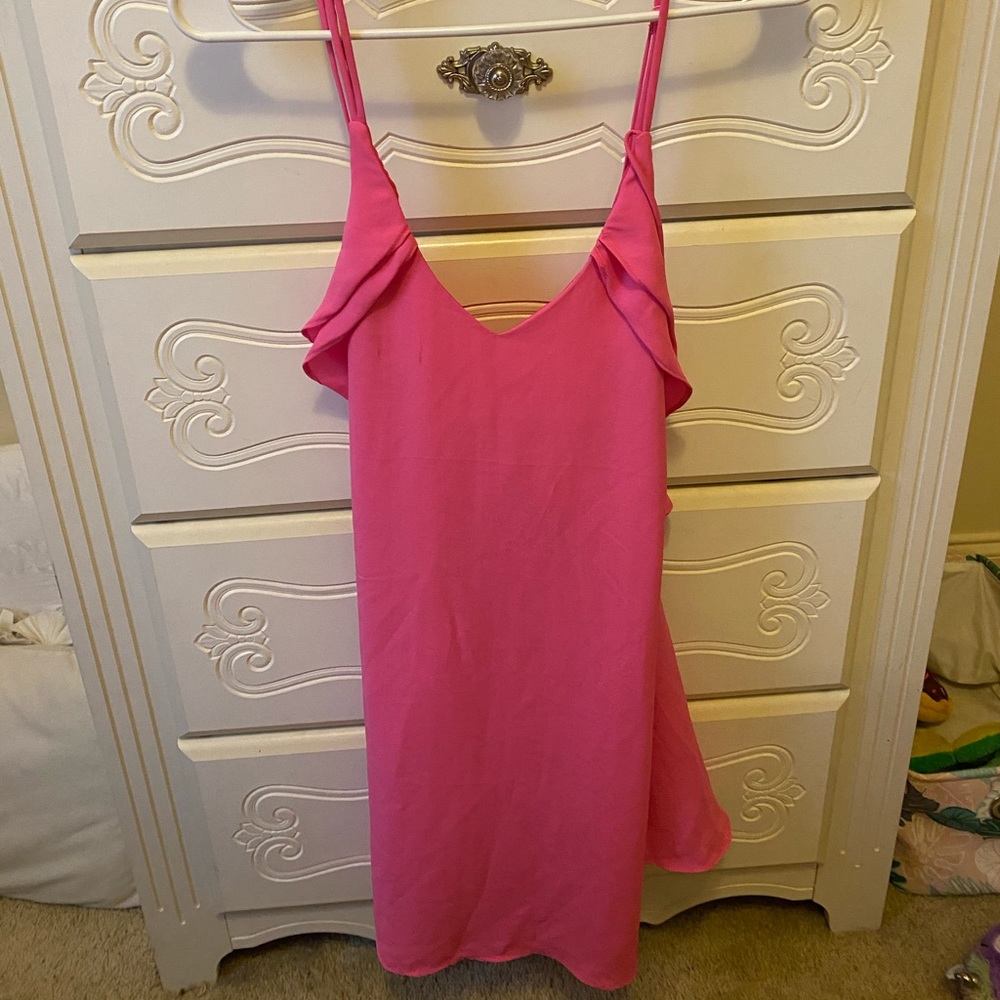 Hot pink cocktail dress